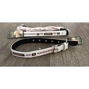 NWT‎ Vintage SF Giants Dog Collar And Leash Set GameWear Baseball Leather MLB